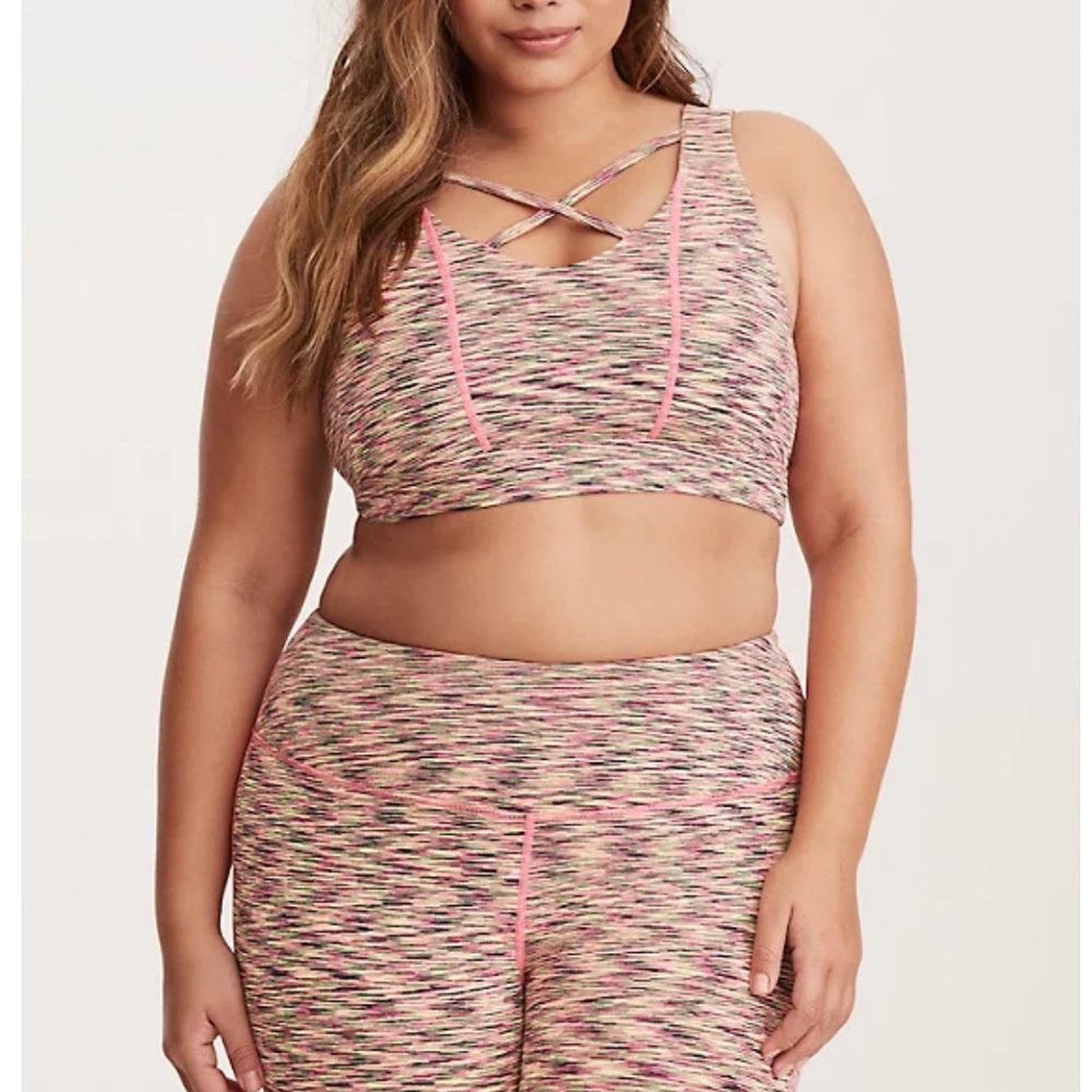 Torrid | Space Dye Strappy Front Sports Bra